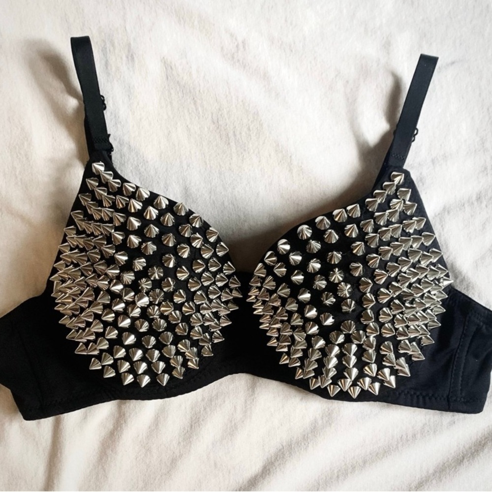 spike punk bra x goth lingerie